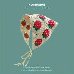 Strawberry Crochet Hat XIAOHUIHUI